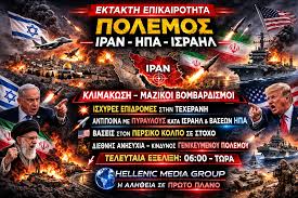 Κλιμάκωση στον Πόλεμο Ιράν – ΗΠΑ – Ισραήλ Χρονικό εξελίξεων από τις 06:00  έως τώρα - Hellenic Media Group