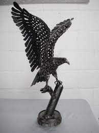 American Eagle Sculpture Life Size Scrap Metal Art For Sale Scrap Metal Art Thailand Com Scrap Metal Art Metal Tree Wall Art Metal Art