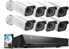 8 cams connectivity, 8x home security. Amazon Com Reolink 4k 16ch Poe Security Camera System H 265 8pcs 8mp Poe Ip Security Cameras Outdoor 16 Channel Nvr 8mp With 3tb Hdd 24 7 Video Surveillance And Recording For Home And Business Rlk16 800b8