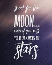 When you shoot for the stars, you can't ever look back. Shoot For The Moon Instagram Quotes Quote Quoteoftheday Qotd Moon Star Star Quotes Planner Quotes Inspirational Quotes Motivation