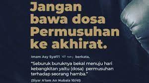 Sebagian menyebutkan hanya 7 dosa, namun ada yang berpendapat jumlahnya lebih dari 40. Lima Dosa Yang Sulit Diampuni