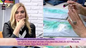 Derya Baykal La Gulumse Kot Pantolon Boyama Uygulamasi Youtube Pantolon Youtube Kotlar
