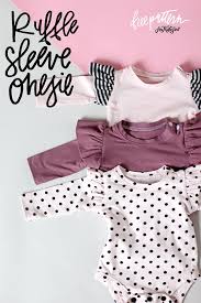 Free Pattern Ruffle Sleeve Baby Onesie Sewing