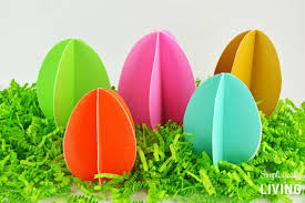 Searching for a paper egg in 3d for easter that you can also use as a giftbox? Diy 3d Paper Eggs Simplistically Living