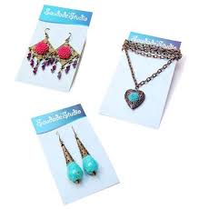 Place your earrings or pins on your finished display card and lightly mark with a pencil where to punch your holes. Earring Cards That Are Also Necklace Cards Jewelry Making Journal