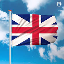 Set of 2d geolocation signs like national flags of great britain. Vlag Engeland