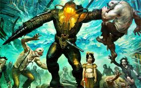 Bioshock Big Daddy And Little Sister Art 4k Bioshock Wallpaper Big Daddy Little Sister In 2020 Bioshock Bioshock Artwork Sister Wallpaper