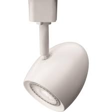 Lithonia Lighting Ostrich Egg 1 Light White Led Track Lighting Head Lthoval Mr16gu10 Led 27k Mw M4 The Home Depot
