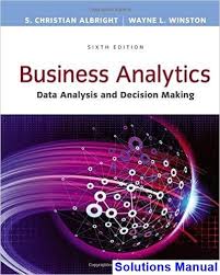 Business Analytics Data Analysis And Decision Making 6th Edition Albright Solutions Manual Digital Deal Promotion 2021 Data Analysis Decision Making Analysis