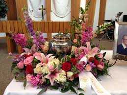 Pink Urn Piece Flowers For Mom Floral Design Floral Wreath