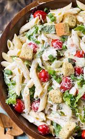 Chicken Caesar Pasta Salad Spicy Southern Kitchen Recipe Food Chicken Caesar Pasta Salad Recipes