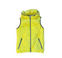 Women S Bench Urban Wear Neon Yellow Full Zip Vest Hooded Packable Quilted