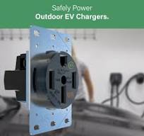 50A Weather-Resistant Electrical Outlet for EV Chargers
