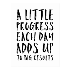 A Little Progress Motivational Quote Postcard Zazzle Com Motivational Quote Posters Quote Posters Motivational Quotes For Women