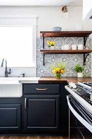Versatile white subway tiles have become a mainstay in kitchen backsplash design. 75 Beautiful Farmhouse Kitchen With Blue Backsplash Pictures Ideas July 2021 Houzz