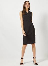 Black Wrap Tuxedo Dress In 2020 Dresses Tuxedo Dress Dresses For Work