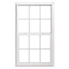 thermastar by pella vinyl new construction white exterior single hung window rough opening 32 in x 48 in actual 31 5 in x 47 5 in at lowes com