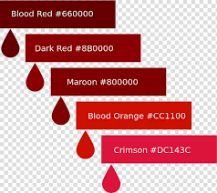 color chart blood color scheme red blood transparent