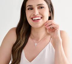 Diamonique x Jennifer Miller Signature Boxed Mini Pave Heart Necklace, Sterl