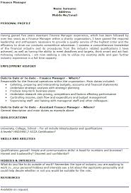 University jenzabar information systems, pc and/or mac, microsoft suite, sql. Finance Manager Cv