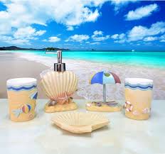 Discover 101 beautiful beach themed bathroom ideas for your home. Resin Bathroom Accessories Set Five Pieces Seaside Personal Supplies Kits Bathroom Decoration Business Gift Show House Ornament Resin Bathroom Set Bath Setbathroom Set Aliexpress