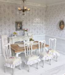 Dollhouse Miniature Shabby Chic Dining Table And Chairs Shabby Chic Wallpaper Shabby Chic Interiors Shabby Chic Living