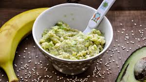 Ab etwa 9 monaten darf dein kind ab und zu hartgekochte eier essen. Avocado Banane Quinoa Brei Fur Babys Und Kleinkinder Himbeer