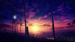 Check spelling or type a new query. Sunset Anime Scenery Night Sky Silhouette Art 4k Phone Iphone Wallpaper 4580b