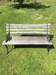 Park Garden Bench Cast Iron Sides Wood Slats Antique Seat Park Seat By Booboozbazaar On Etsy Garden Bench Outdoor Garden Bench Metal Garden Benches