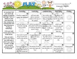 Pixie Chicks Homework Calendar Kindergarten Homework Calendar Kindergarten Homework