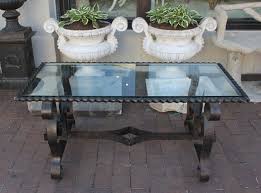 French Vintage Wrought Iron Coffee Table With New Glass Top Iron Coffee Table Table Coffee Table