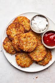 As an overview, hash browns are made by peeling and shredding russet potatoes, soaking and rinsing them, then cooking in a skillet. Baked Vegan Hash Browns Lazy Cat Kitchen