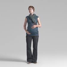 Janneke001 Pregnant Pre Posed By Humanalloy Com Preposed Pregnant Female Scanned 3d Model In Summer Clothing Wearing Jea Model Summer Outfits Sweater Sleeves
