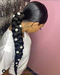 Best Hairstylists And Barbers On Instagram Ravenreallypretty Haircrush Sleek Braided Ponytail Hair Ponytail Styles Braided Hairstyles