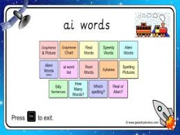 Phonics different from.spellkng / a1 sopa de letras: Ai Worksheets And Games Galactic Phonics