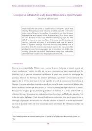 Ce résultat ne correspond pas à ma recherche. Pdf Les Enjeux De La Traduction Arabe Des Antitheses Dans La Presse Francaise