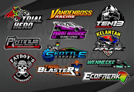 This car game is a fun 3d offroad racing game in which monster trucks, rally cars, and pickups, compete with each other. Create Professional Automotive And Racing Logo Design By Motorvector Desain Logo Tipografi 3d Stiker