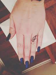 Initial Finger Tattoo By Johnny Woodruff At Golden Eagle Tattoo Santa Barbara Finger Tattoos J Tattoo Tattoos