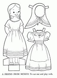 Mexican Coloring Pages For Kids Paper Dolls Printable Paper Dolls Paper Dolls Clothing