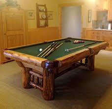 Golden West 4 X 8 Montana Pool Table With Bottle Green Cloth Recently Installed In The South This Log Pool Table Is Made Billiard Tables Pool Table Lodge