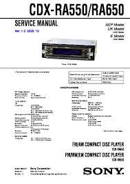We found 3 manuals for free downloads: Sony Cdx Ra650 Cdx Ra700 Cdx Ra750 Service Manual Free Download
