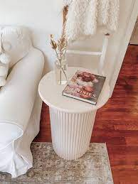 Diy Fluted Side Table Diy Furniture Table Diy Side Table Side Table Decor