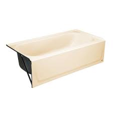 The classic 400 32 in. Bootz Industries Maui 60 In Left Drain Rectangular Alcove Soaking Bathtub In Bone 011 3341 06 The Home Depot