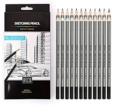 24 drawing pencils set art sketching pencils 14b 12b 10b 9b 8b 7b 6b 5b 4b 3b 2b b hb f h 9h shading graphite pencils for adults