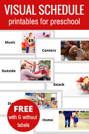 Printable Visual Schedule For Preschool Preschool Schedule Visual Schedule Preschool Preschool Lessons