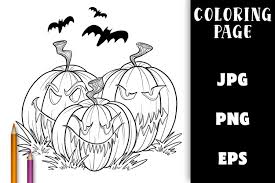 Download this adorable dog printable to delight your child. Coloring Page Scary Pumpkin Trio For Halloween