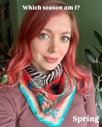 OK let's do this. A scarf in your best colours will make you look your most  radiant, energetic self