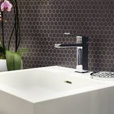 For a hexagon bathroom tile, it is alright to tile straightforwardly onto the drywall. Level Black 1 Hexagon Porcelain Tile Tilebar Com