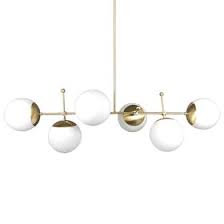 Vintage industrial chrome chandelier circa 1970's. Mid Century Modern Light Fixtures Globe Chandeliers