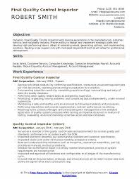 Quality Control Inspector Resume Samples Qwikresume